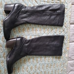 Frye Rory black leather scrunch knee boots 8M